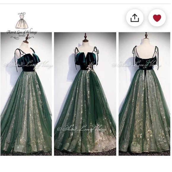 New Handmade Etsy Formal Velvet and Tulle Dress - Picture 1 of 8